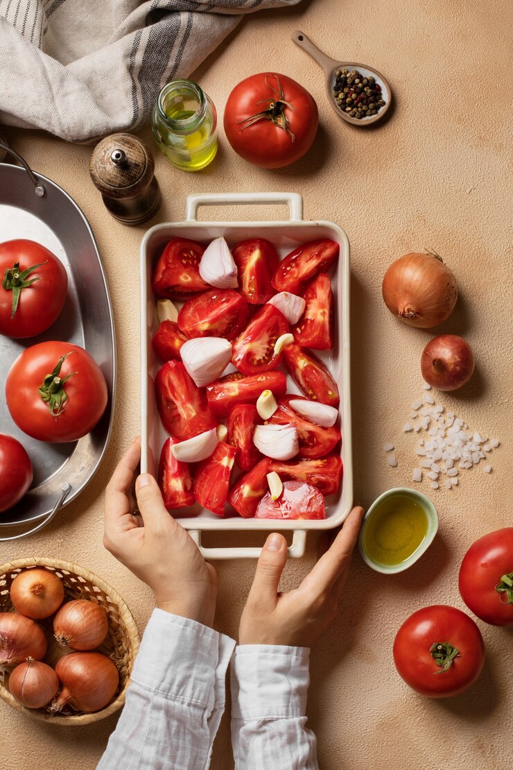 Рецепта за пълнени домати – на фурна